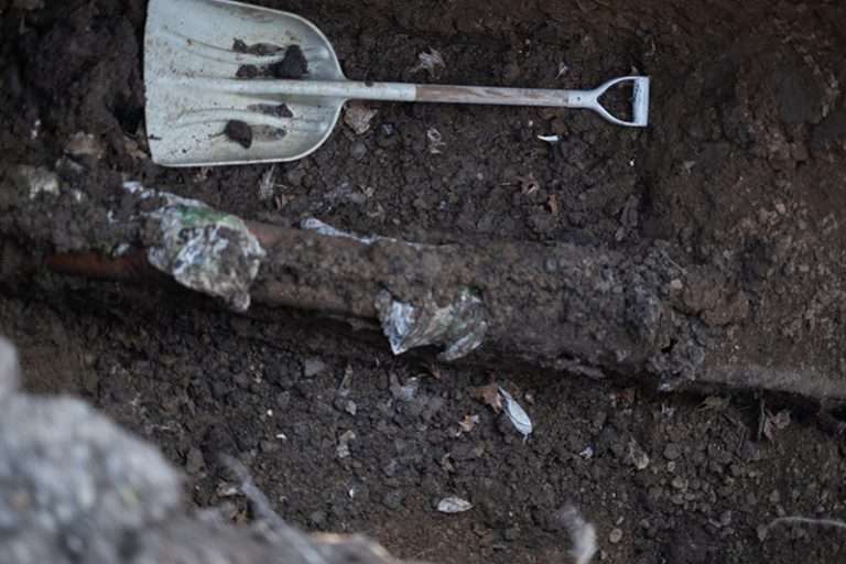 busted sewer line